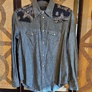 Polo by Ralph Lauren Denim Shirt with Navy Accents